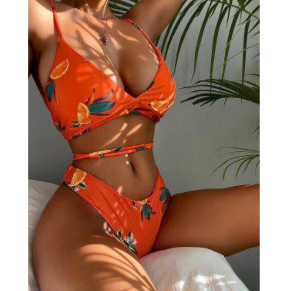 ZAFUL Lace-up Crisscross Two Piece Bikini